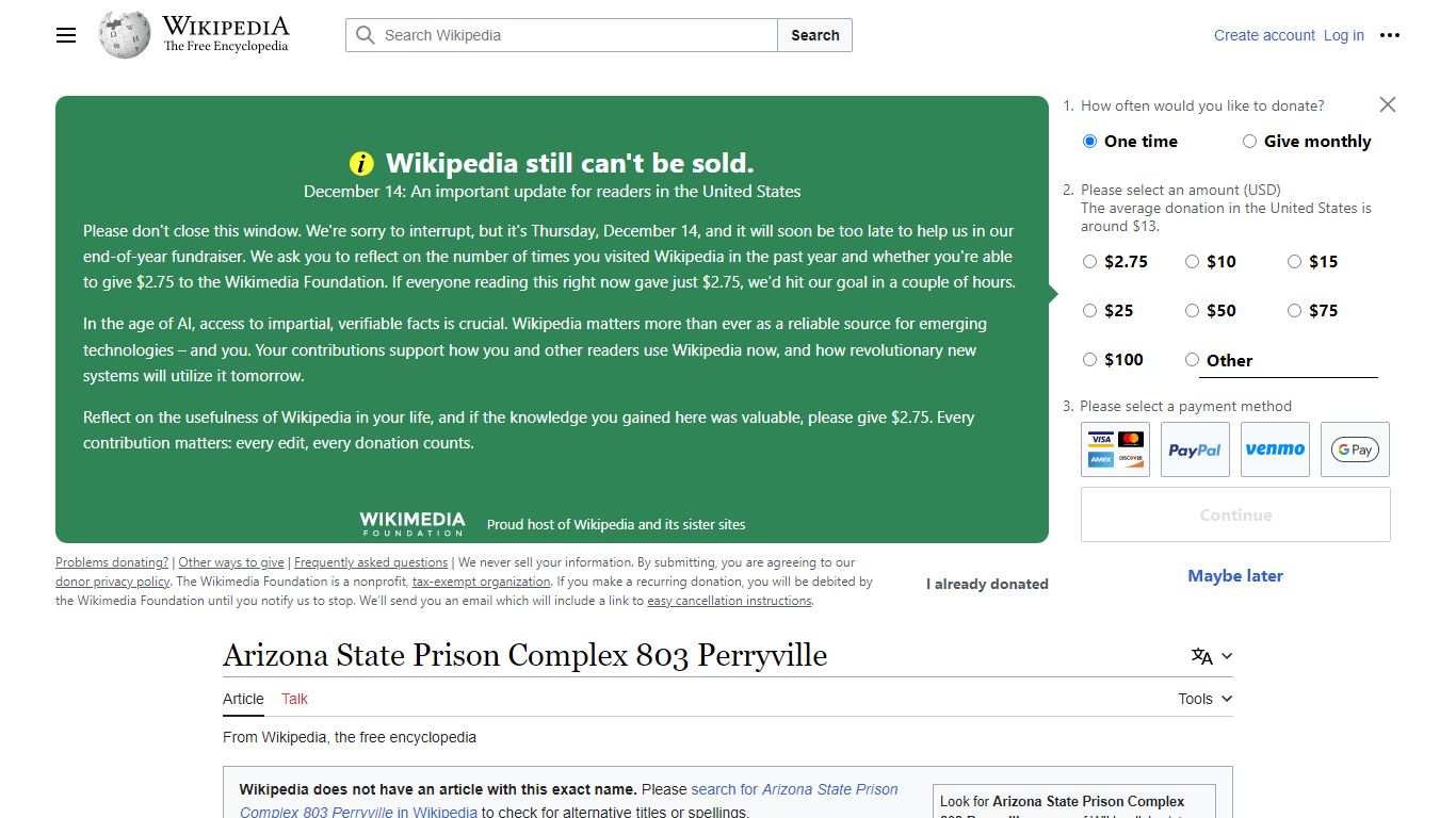 Arizona State Prison Complex – Perryville - Wikipedia