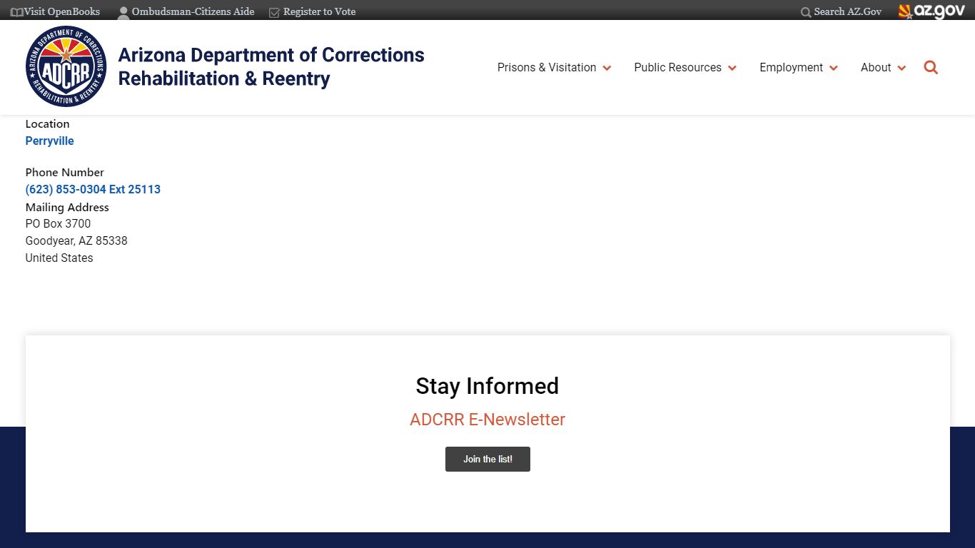 San Carlos Unit | Arizona Department of Corrections, Rehabilitation ...